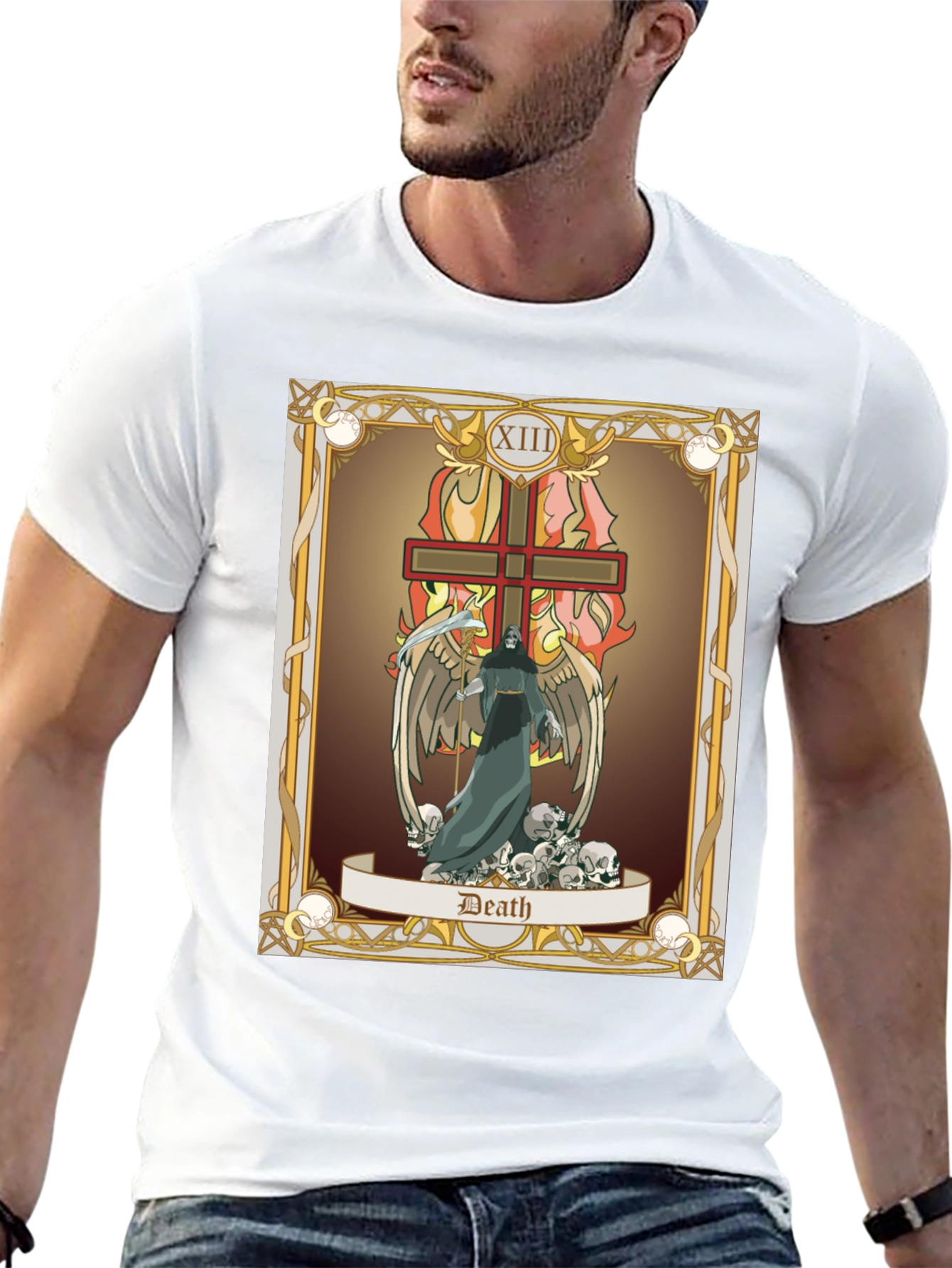 Death Tarot Card Graphic T-Shirt