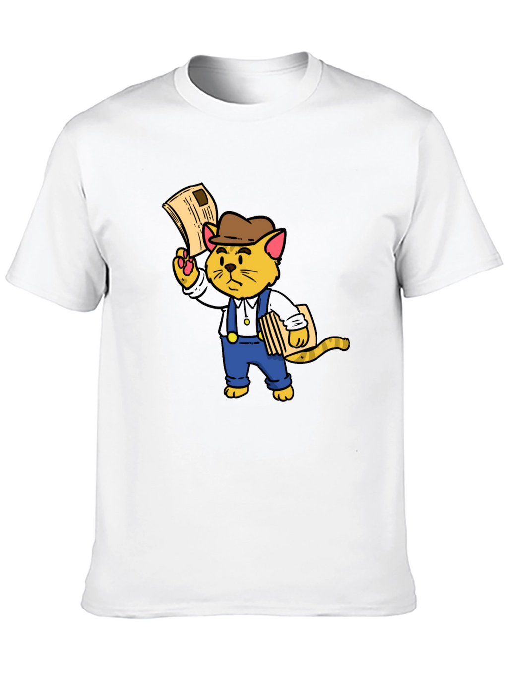 News Cat T-Shirt - Black