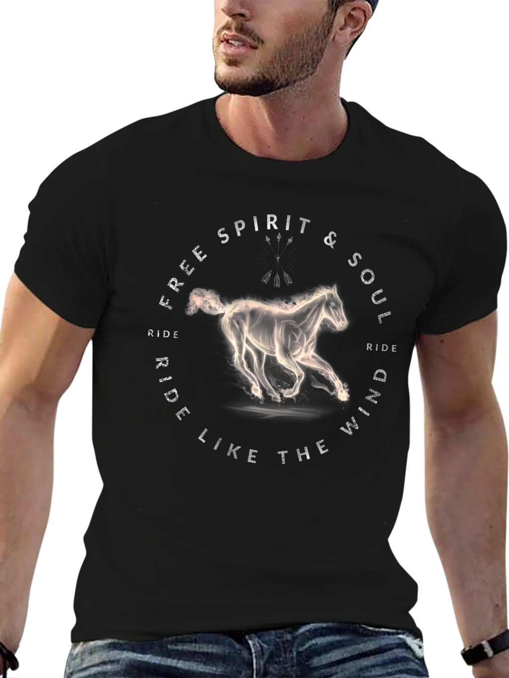 Free Spirit Horse Graphic T-Shirt