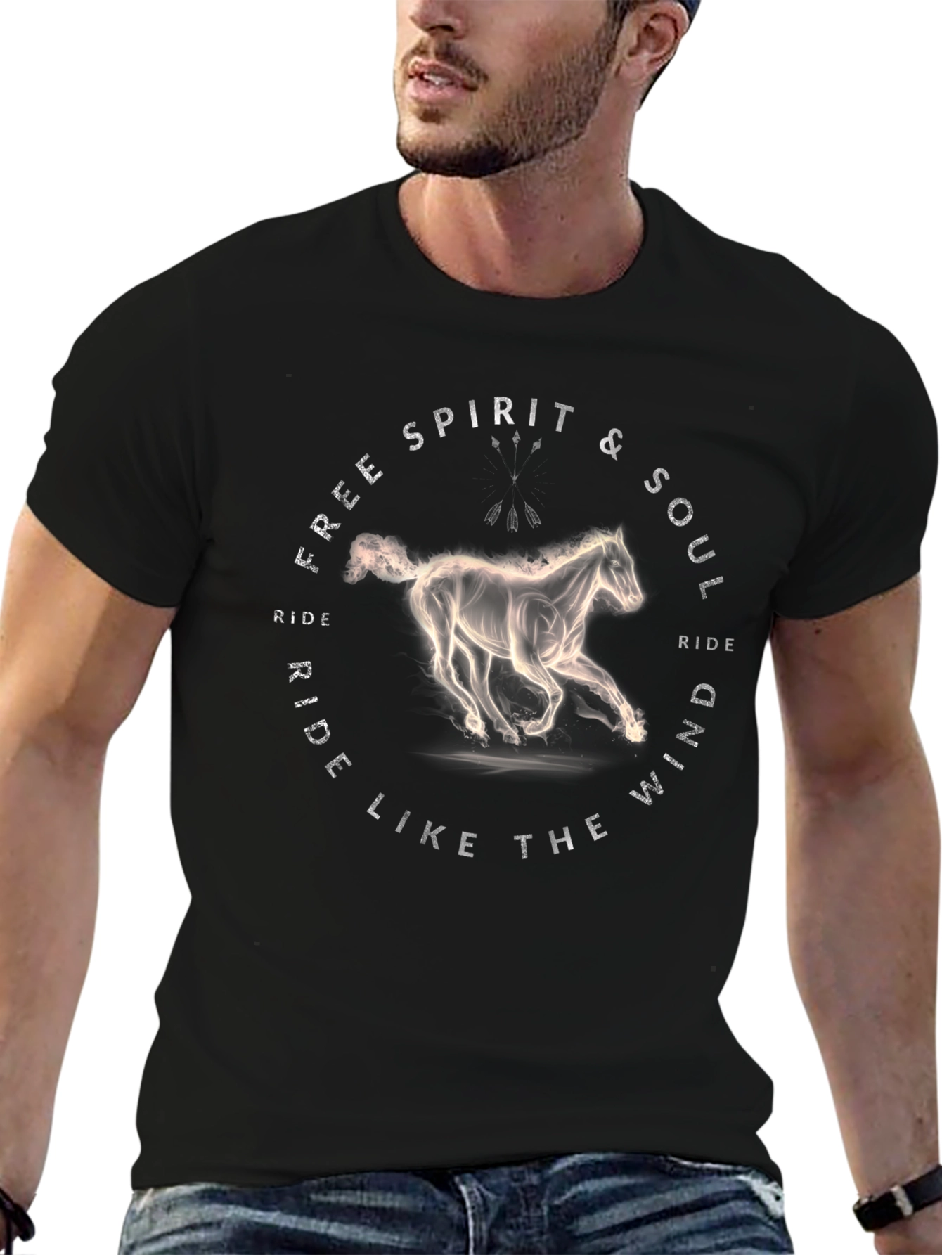Free Spirit Horse Graphic T-Shirt
