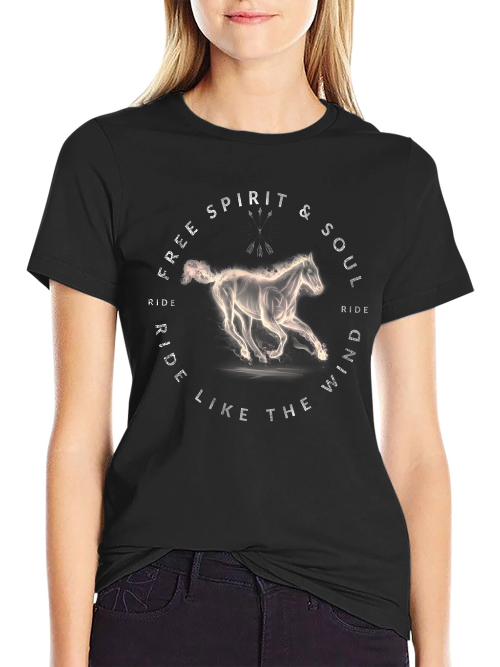 Free Spirit Horse Graphic T-Shirt