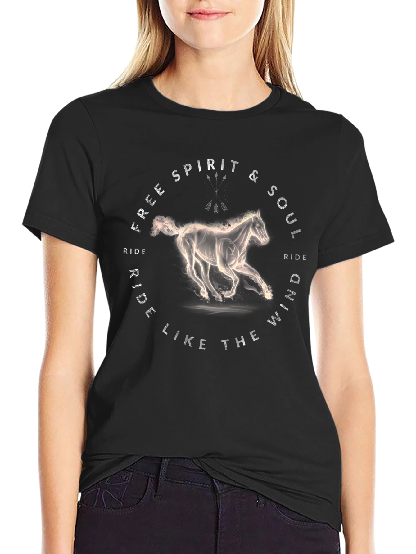 Free Spirit Horse Graphic T-Shirt
