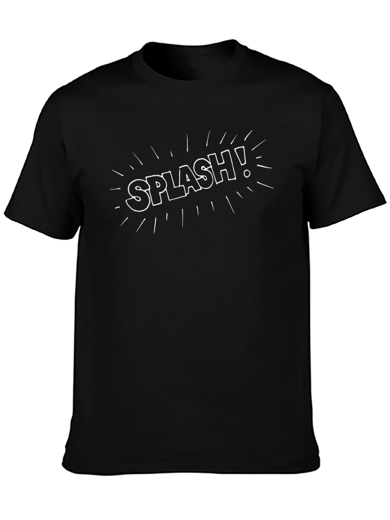 Splash Graphic Tee - Black Cotton T-Shirt