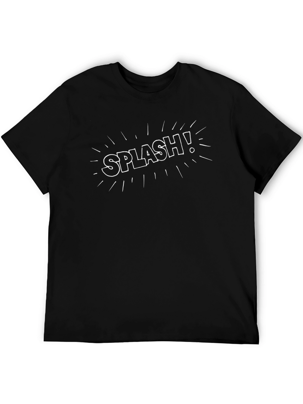 Splash Graphic Tee - Black Cotton T-Shirt