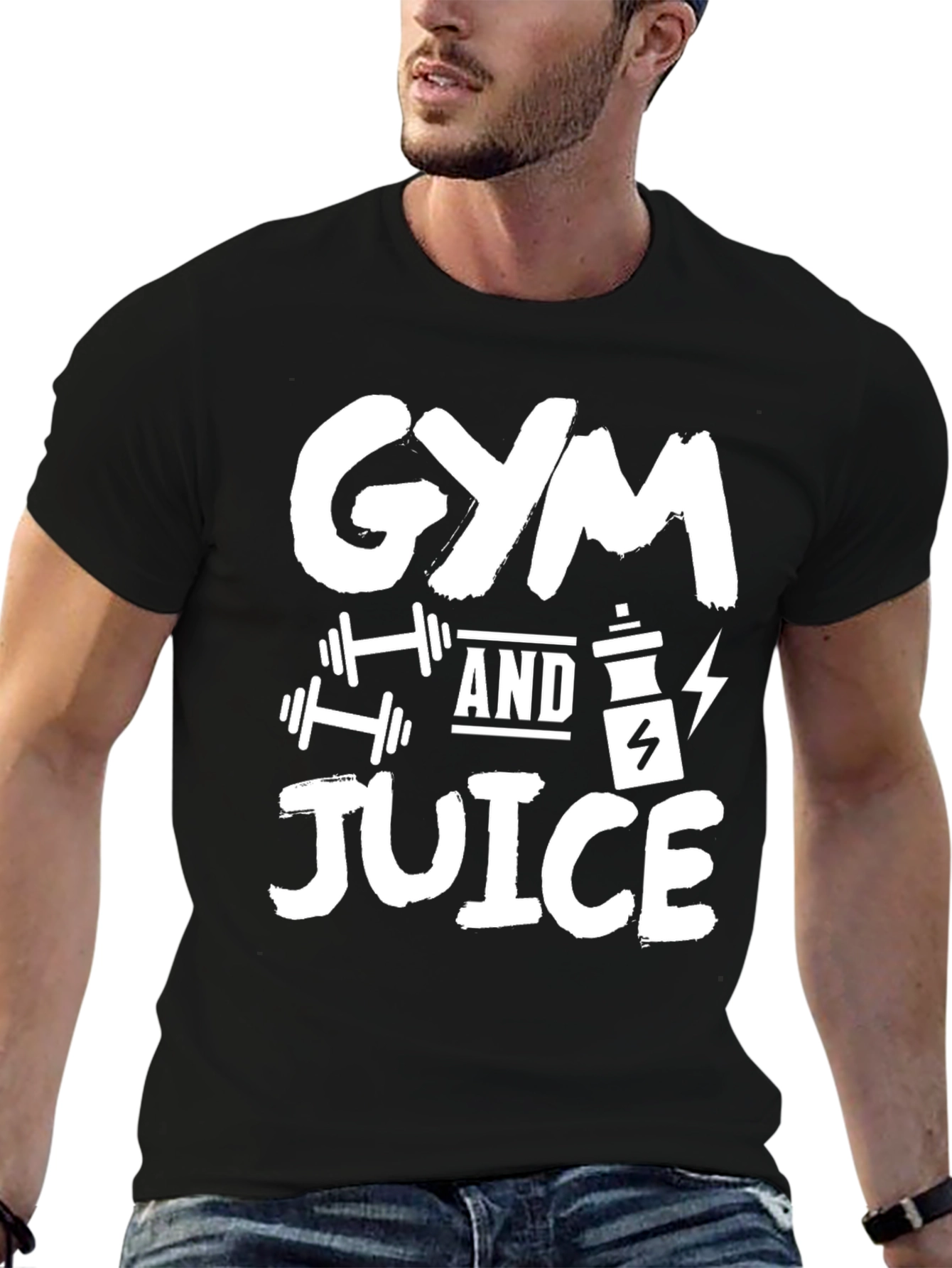 Gym and Juice Graphic T-Shirt - Workout Apparel