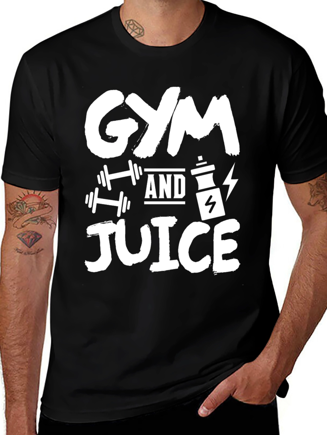 Gym and Juice Graphic T-Shirt - Workout Apparel