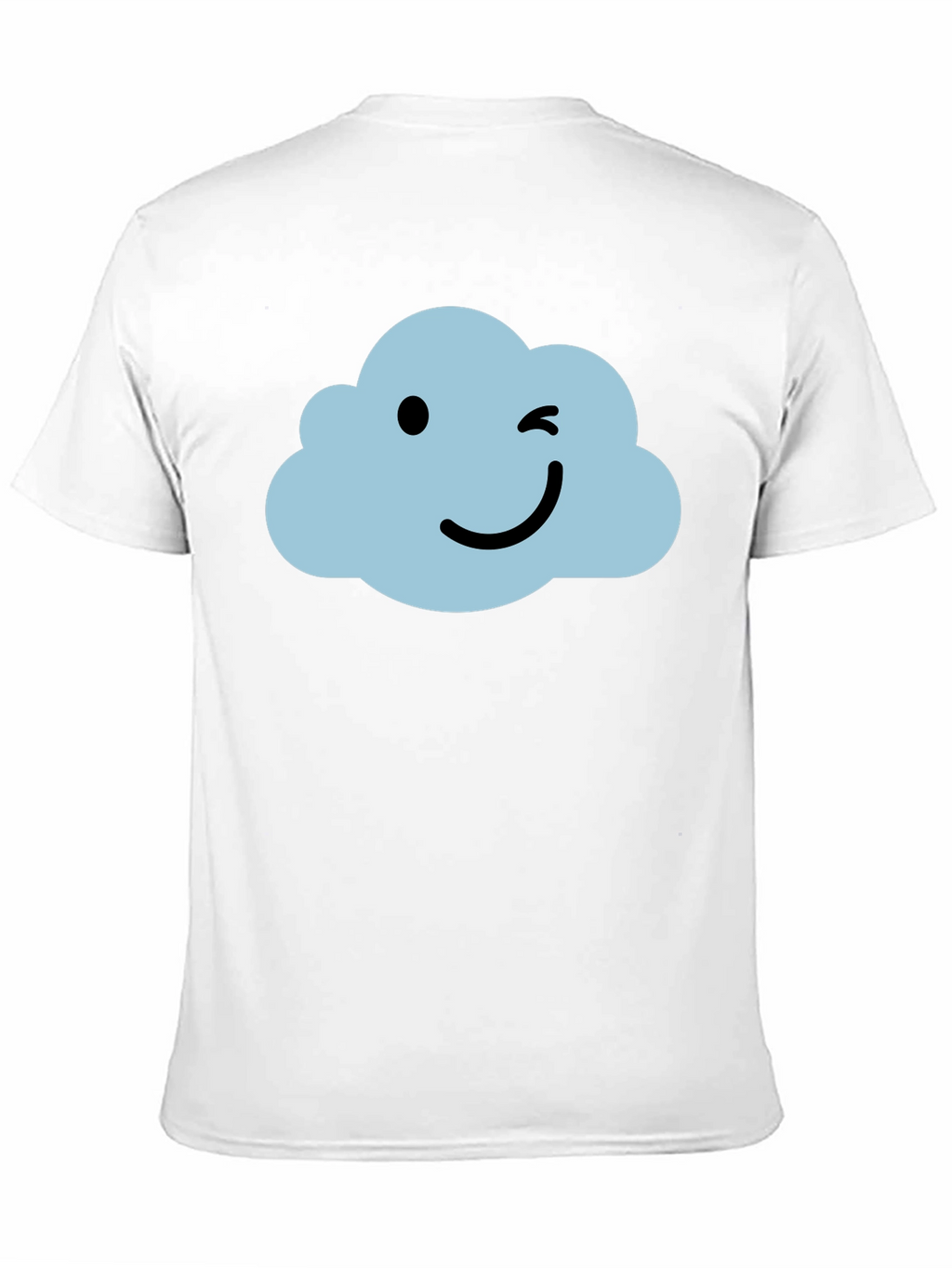 Whimsical Cloud Graphic Tee - Soft Black Cotton Shirt