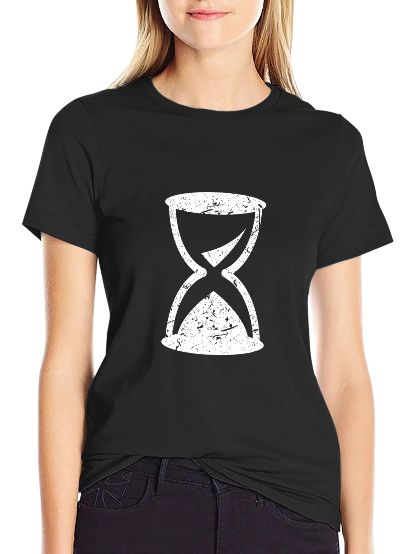 Hourglass Graphic Tee - Stylish Timekeeper Design