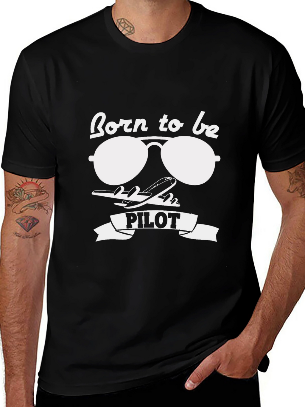 Born to be Pilot Graphic T-Shirt