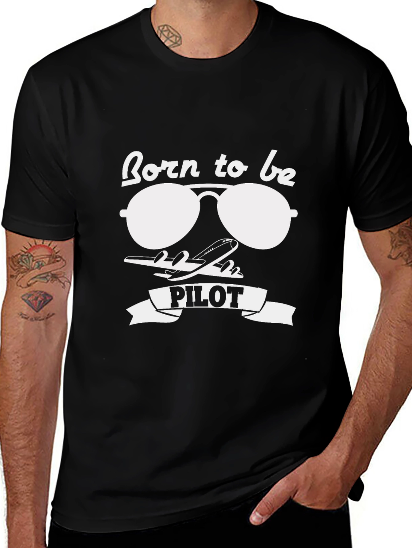 Born to be Pilot Graphic T-Shirt