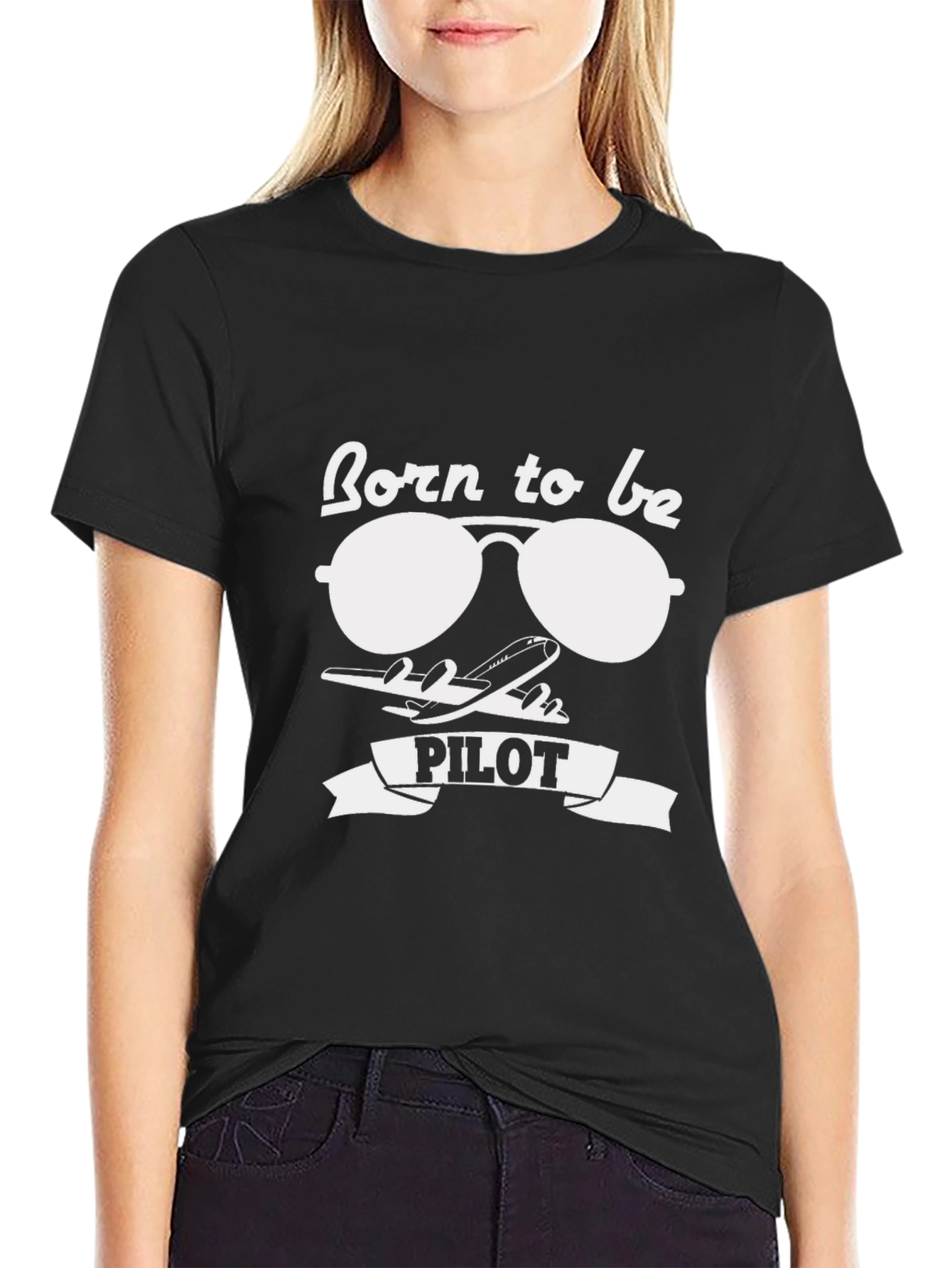 Born to be Pilot Graphic T-Shirt