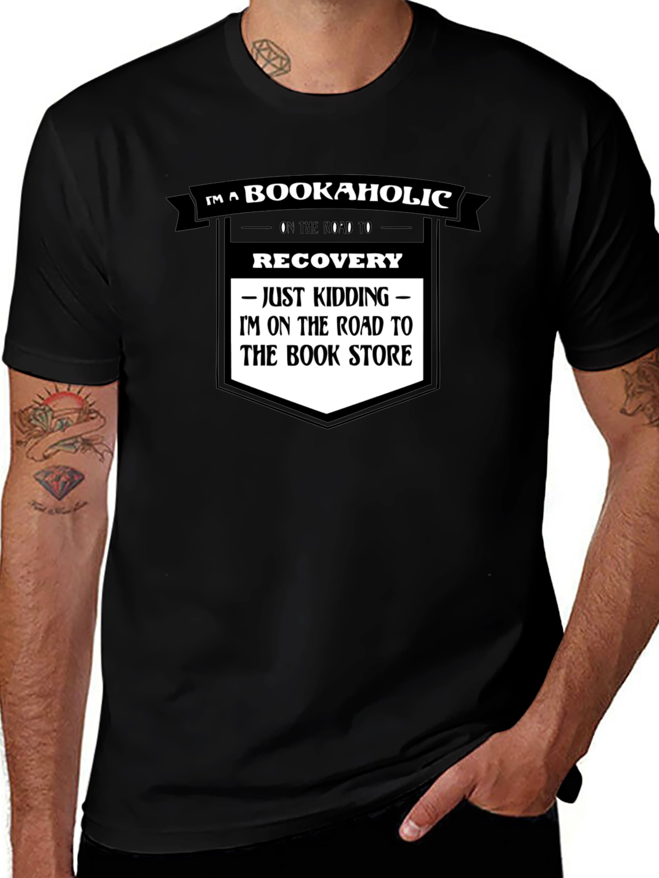 Bookaholic T-Shirt - Road to Bookstore Funny Tee