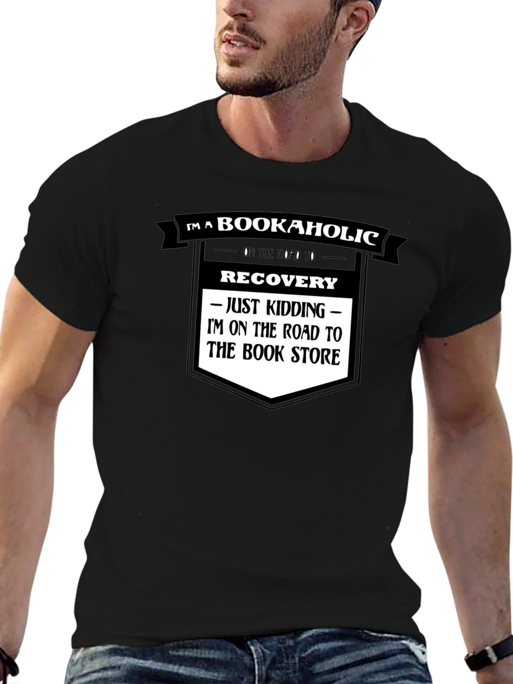 Bookaholic T-Shirt - Road to Bookstore Funny Tee