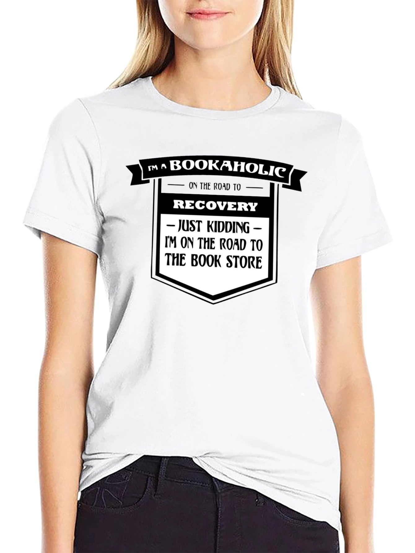 Bookaholic T-Shirt - Road to Bookstore Funny Tee