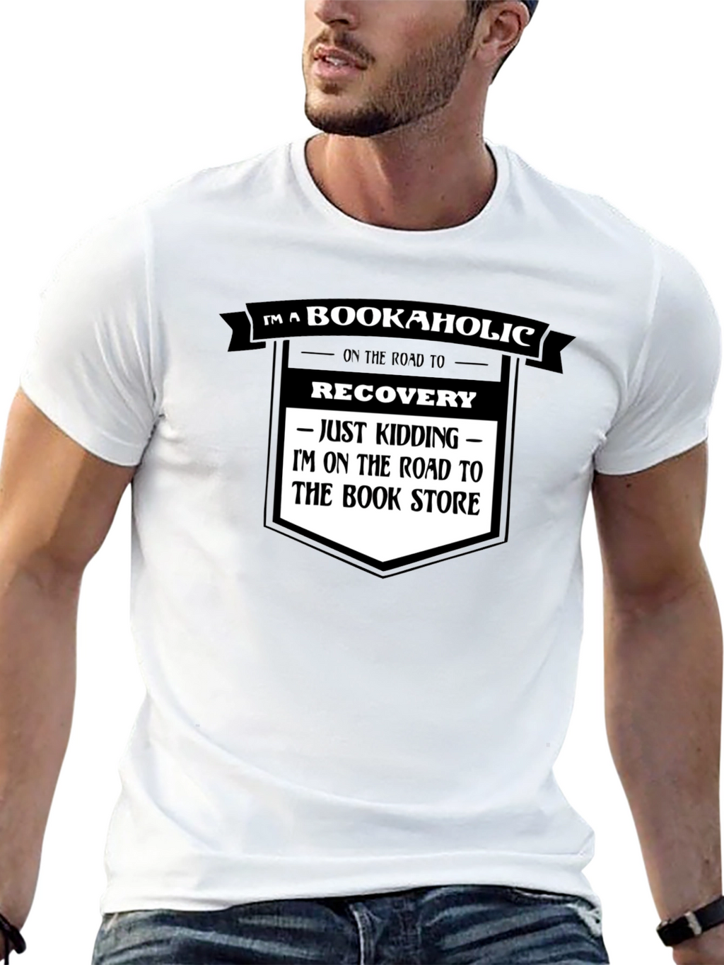 Bookaholic T-Shirt - Road to Bookstore Funny Tee