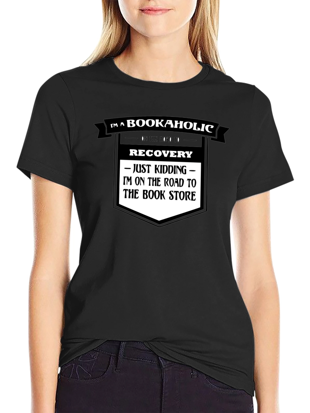 Bookaholic T-Shirt - Road to Bookstore Funny Tee
