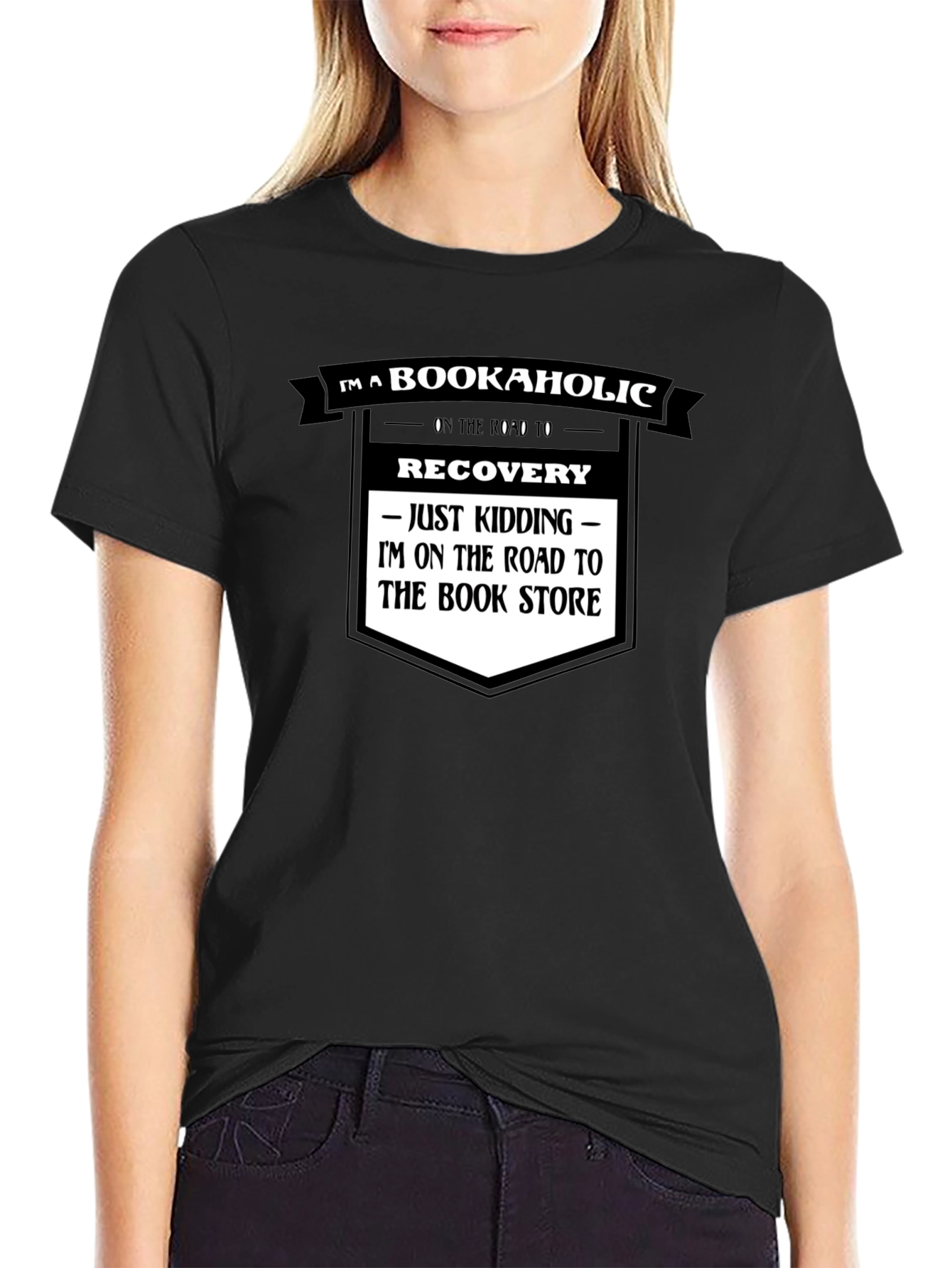 Bookaholic T-Shirt - Road to Bookstore Funny Tee