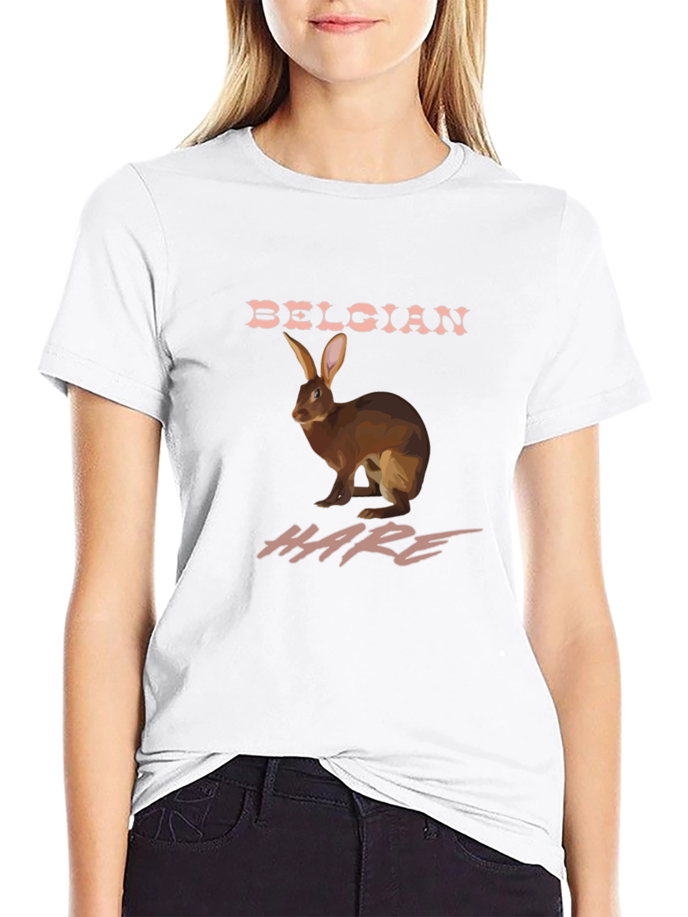 Belgian Hare Graphic Tee - Unique Animal Lover Design
