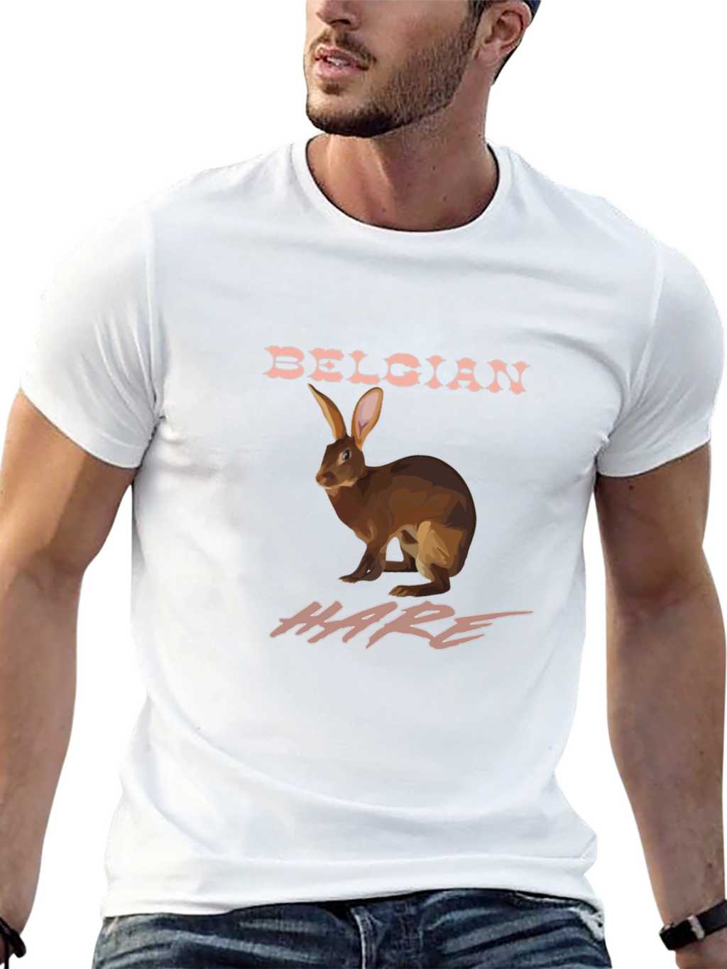 Belgian Hare Graphic Tee - Unique Animal Lover Design