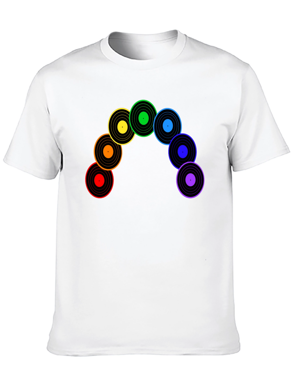 Rainbow Record Vinyl Music T-Shirt