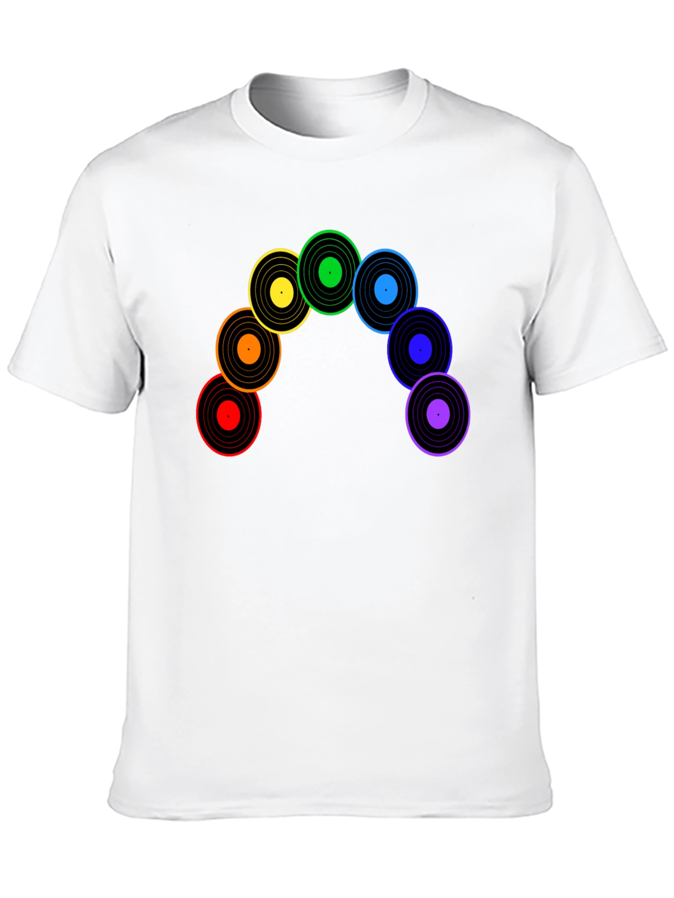 Rainbow Record Vinyl Music T-Shirt