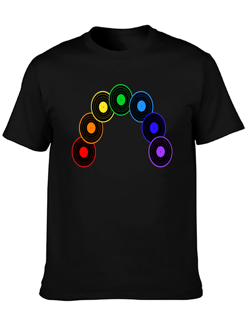 Rainbow Record Vinyl Music T-Shirt