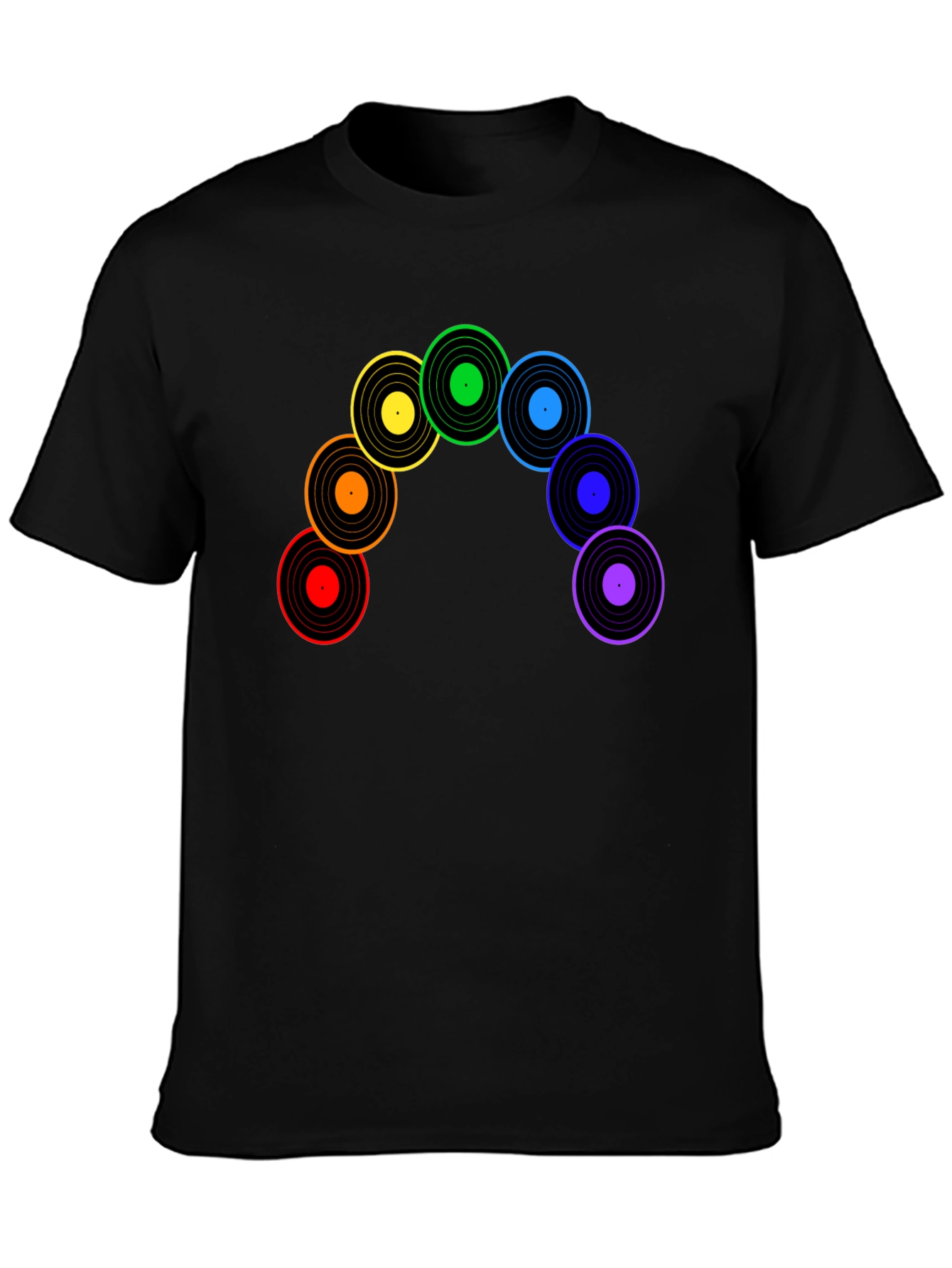 Rainbow Record Vinyl Music T-Shirt