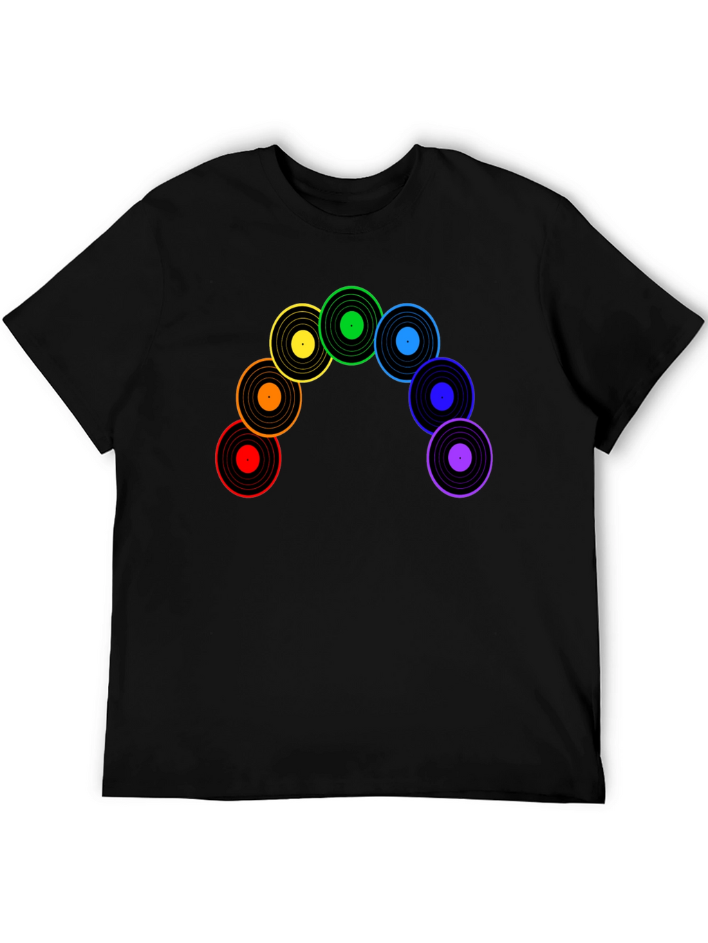 Rainbow Record Vinyl Music T-Shirt