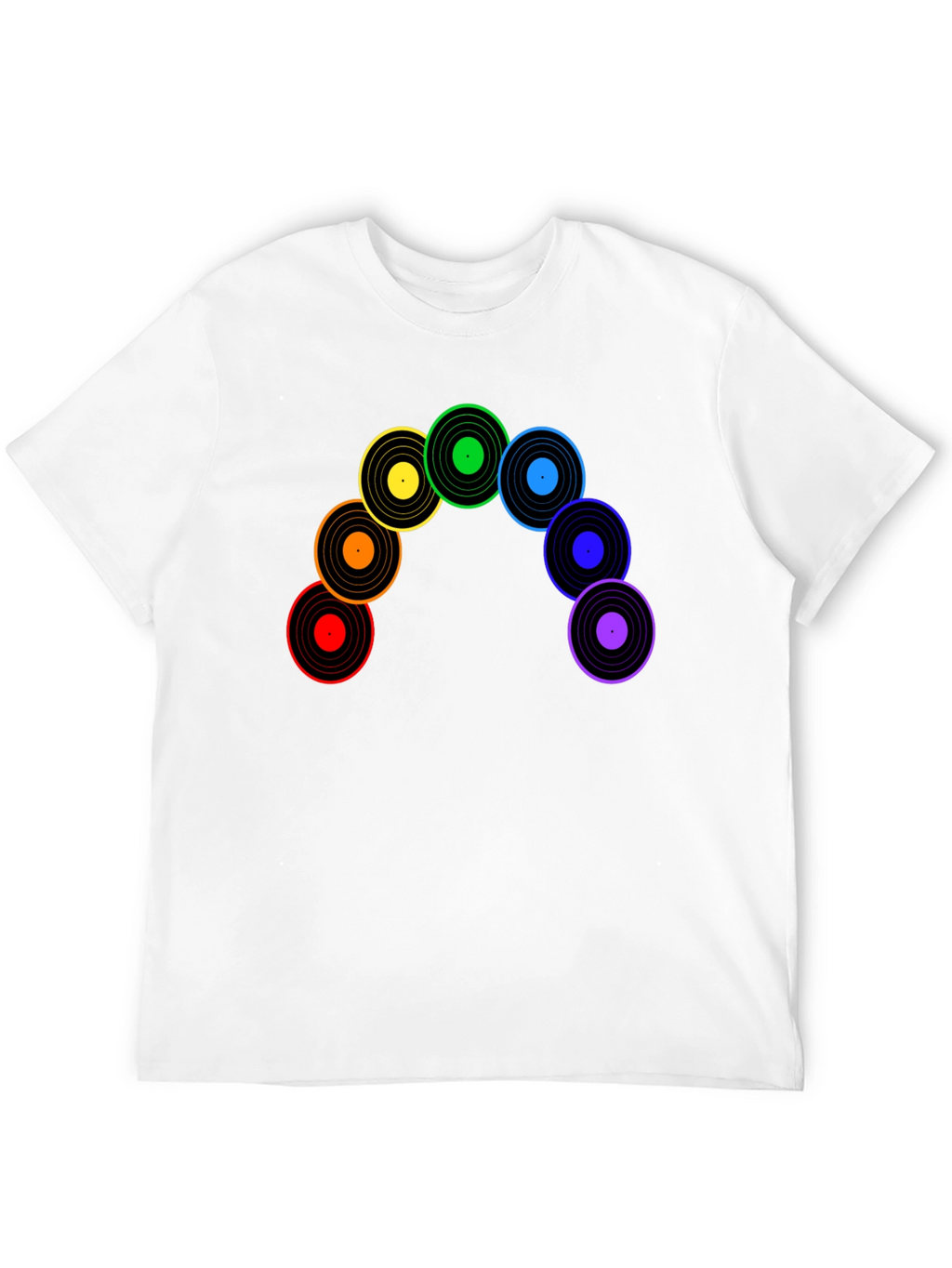 Rainbow Record Vinyl Music T-Shirt