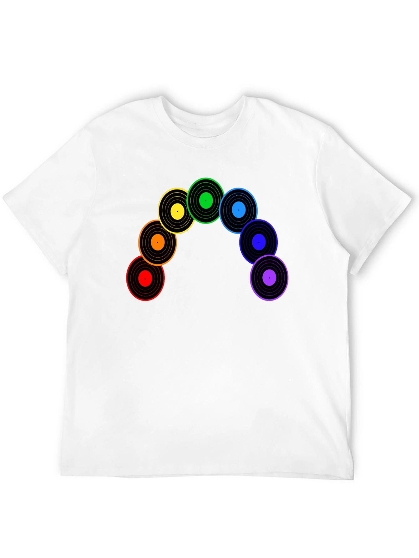 Rainbow Record Vinyl Music T-Shirt