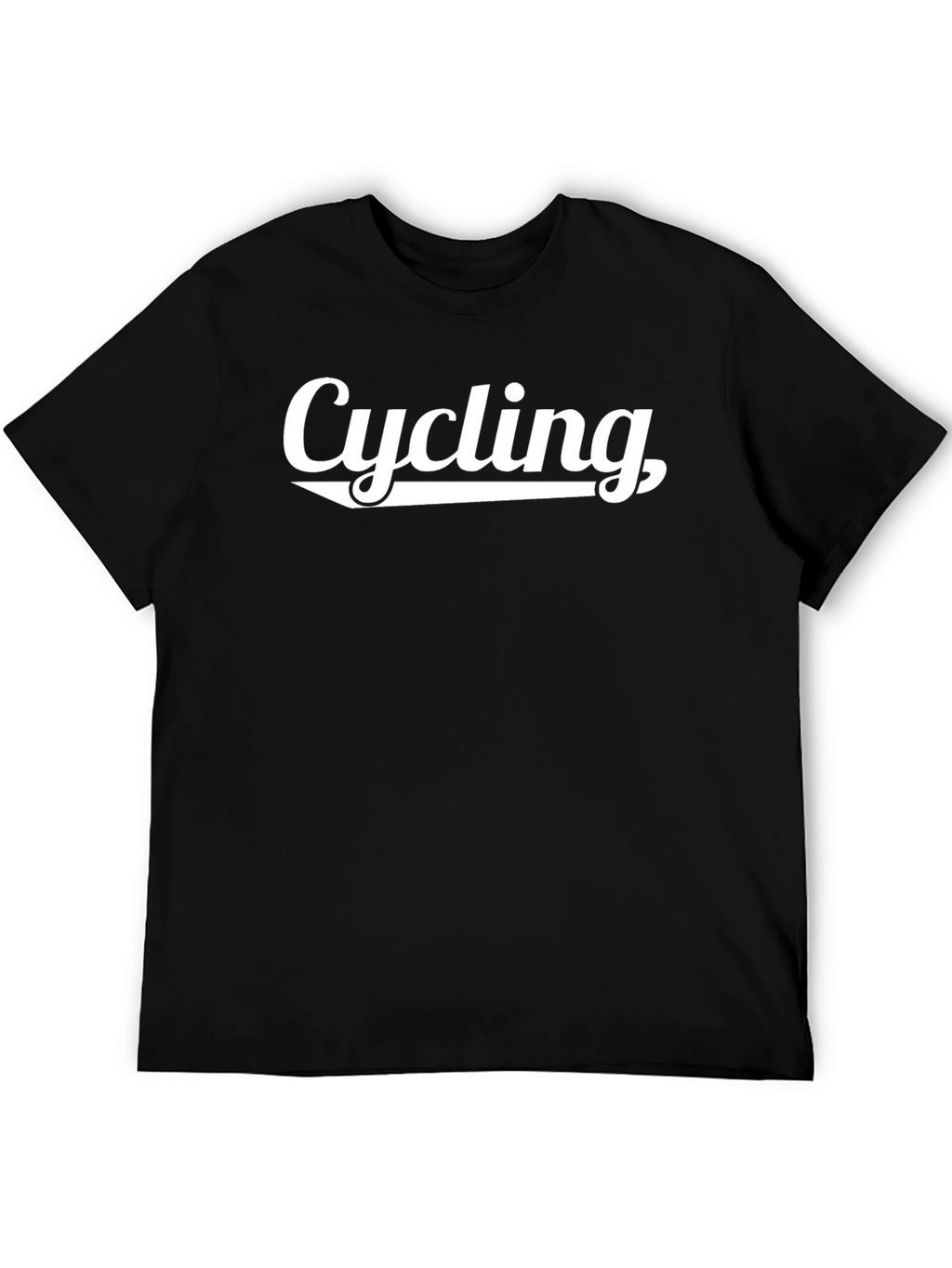 Cycling Graphic T-Shirt - Black Cotton Blend Tee