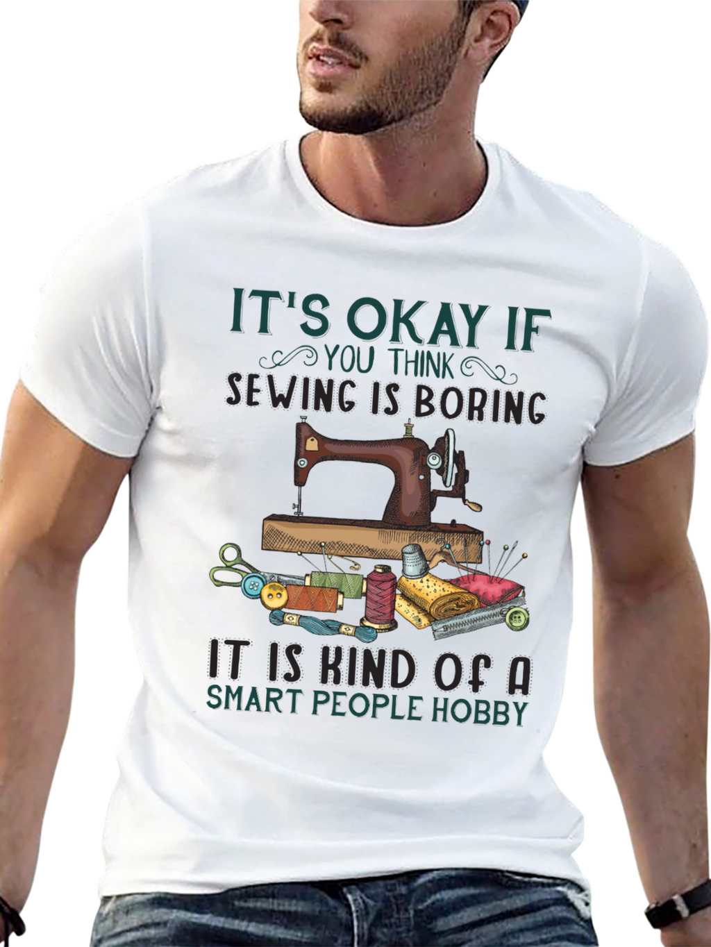 Sewing Hobby T-Shirt - Smart People Sewing