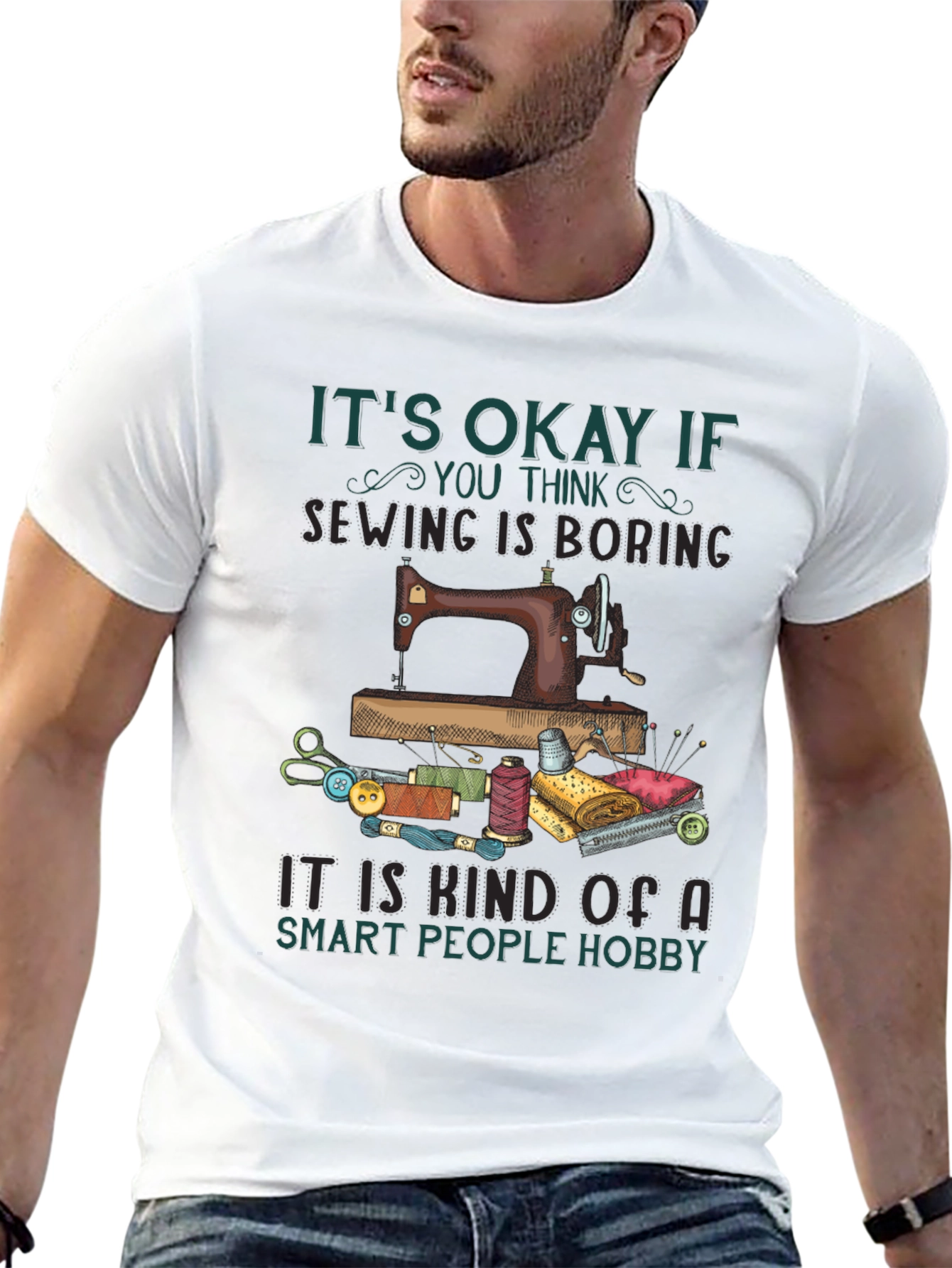 Sewing Hobby T-Shirt - Smart People Sewing