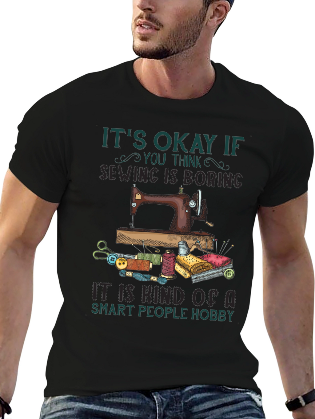 Sewing Hobby T-Shirt - Smart People Sewing
