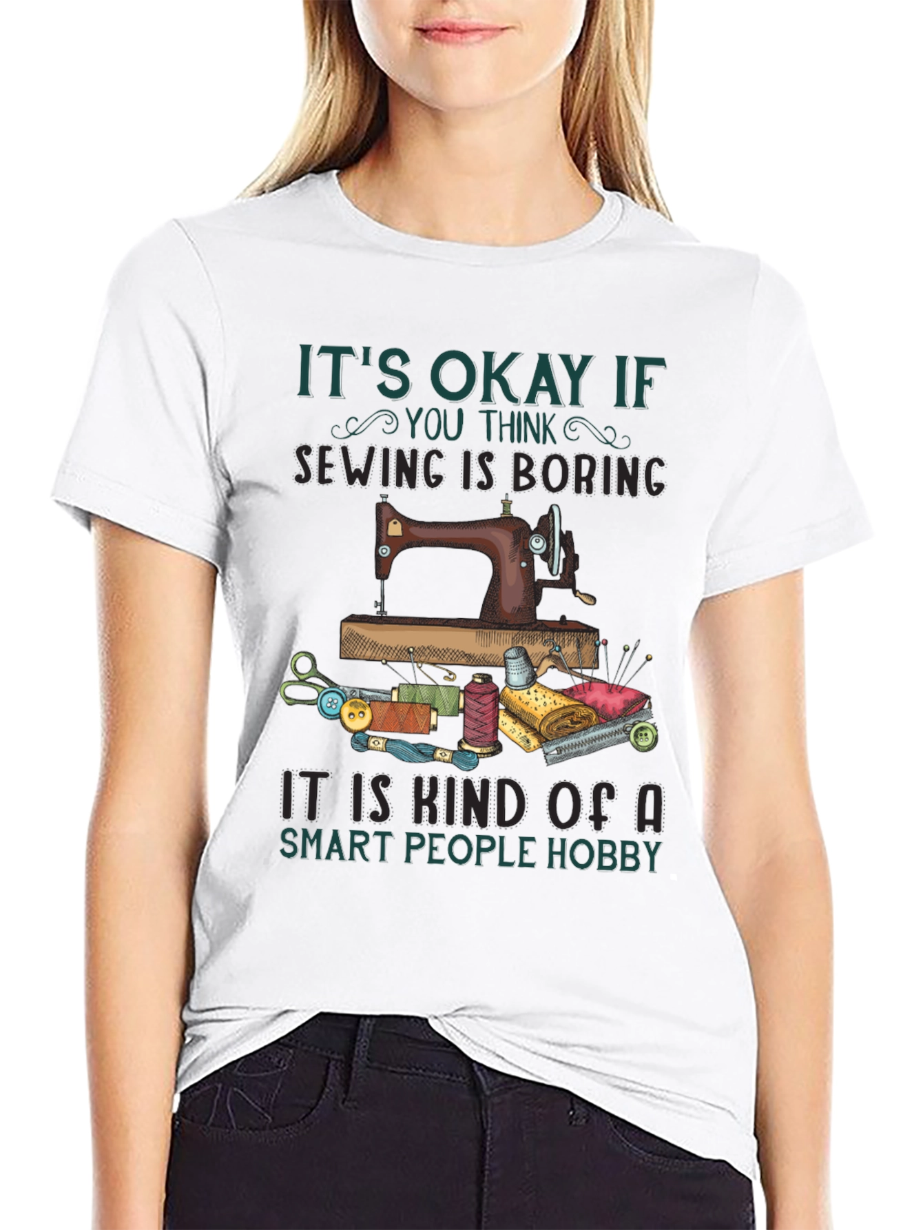 Sewing Hobby T-Shirt - Smart People Sewing