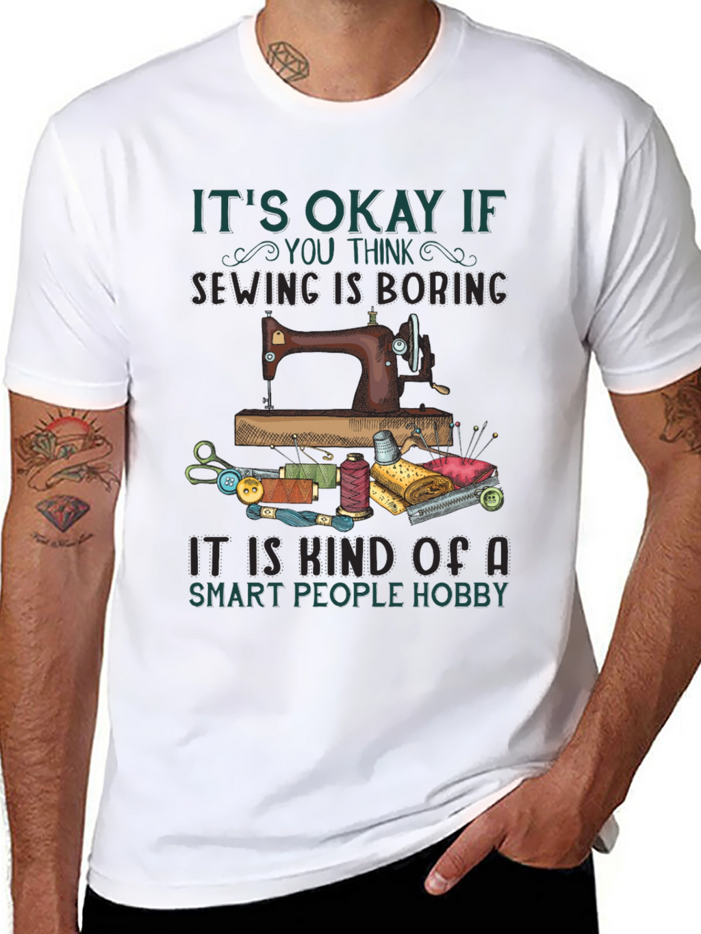 Sewing Hobby T-Shirt - Smart People Sewing