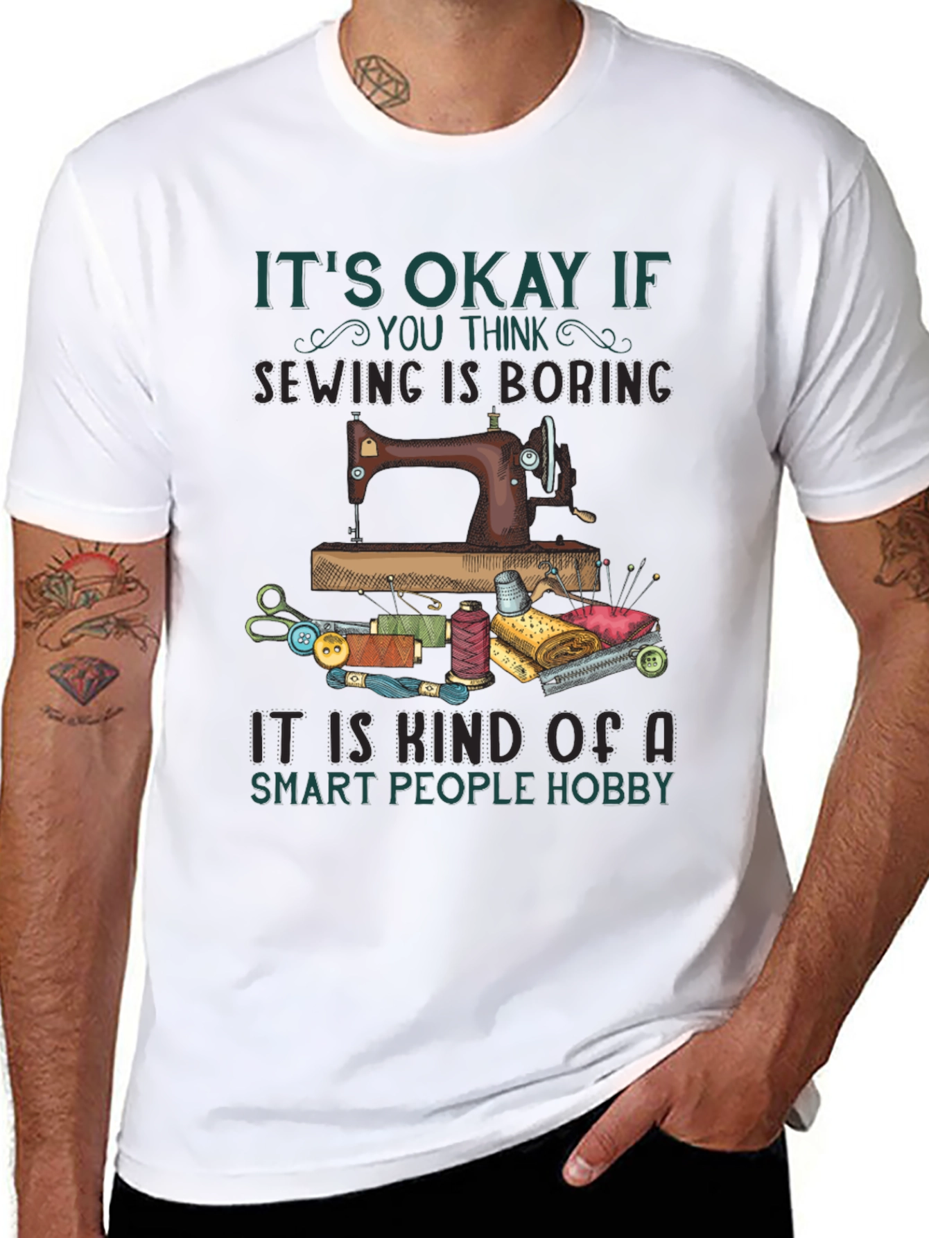 Sewing Hobby T-Shirt - Smart People Sewing