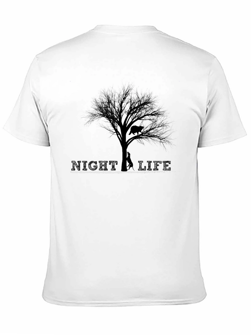 Night Life Tree Graphic Tee - Unisex Black T-Shirt