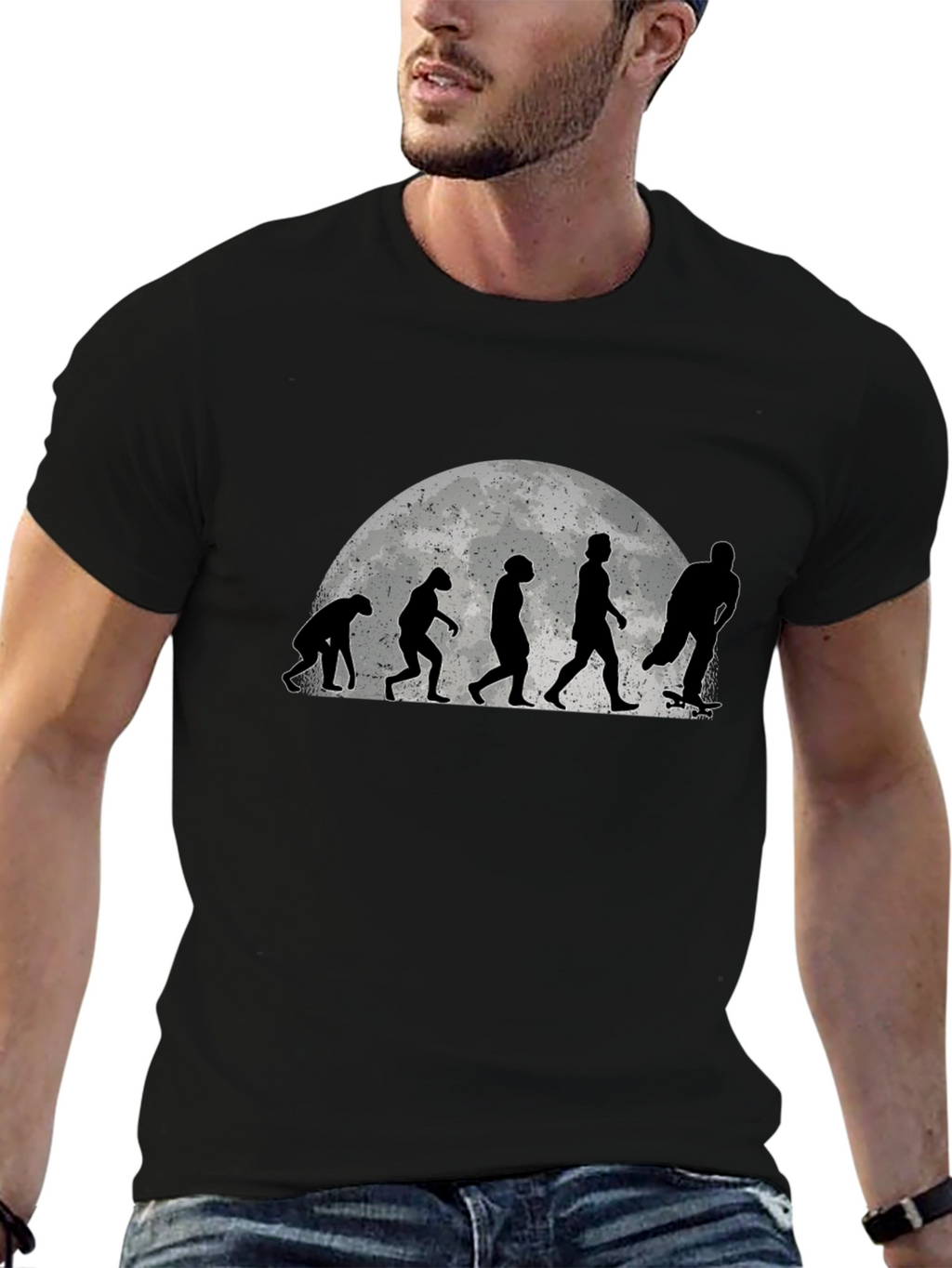 Skate Evolution Graphic Tee - Black