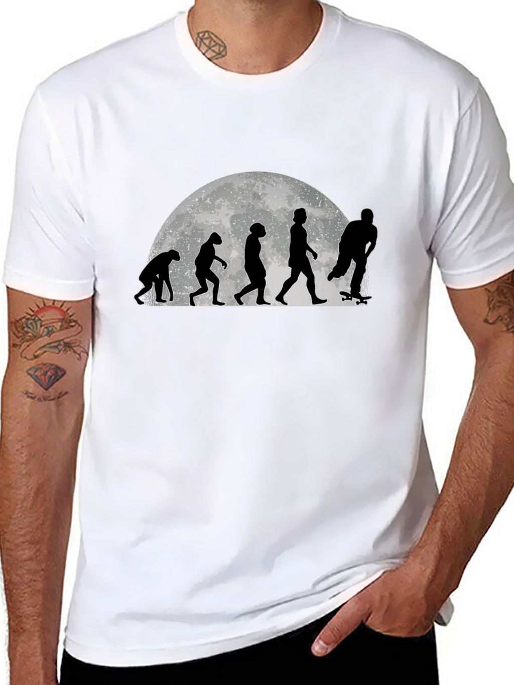Skate Evolution Graphic Tee - Black