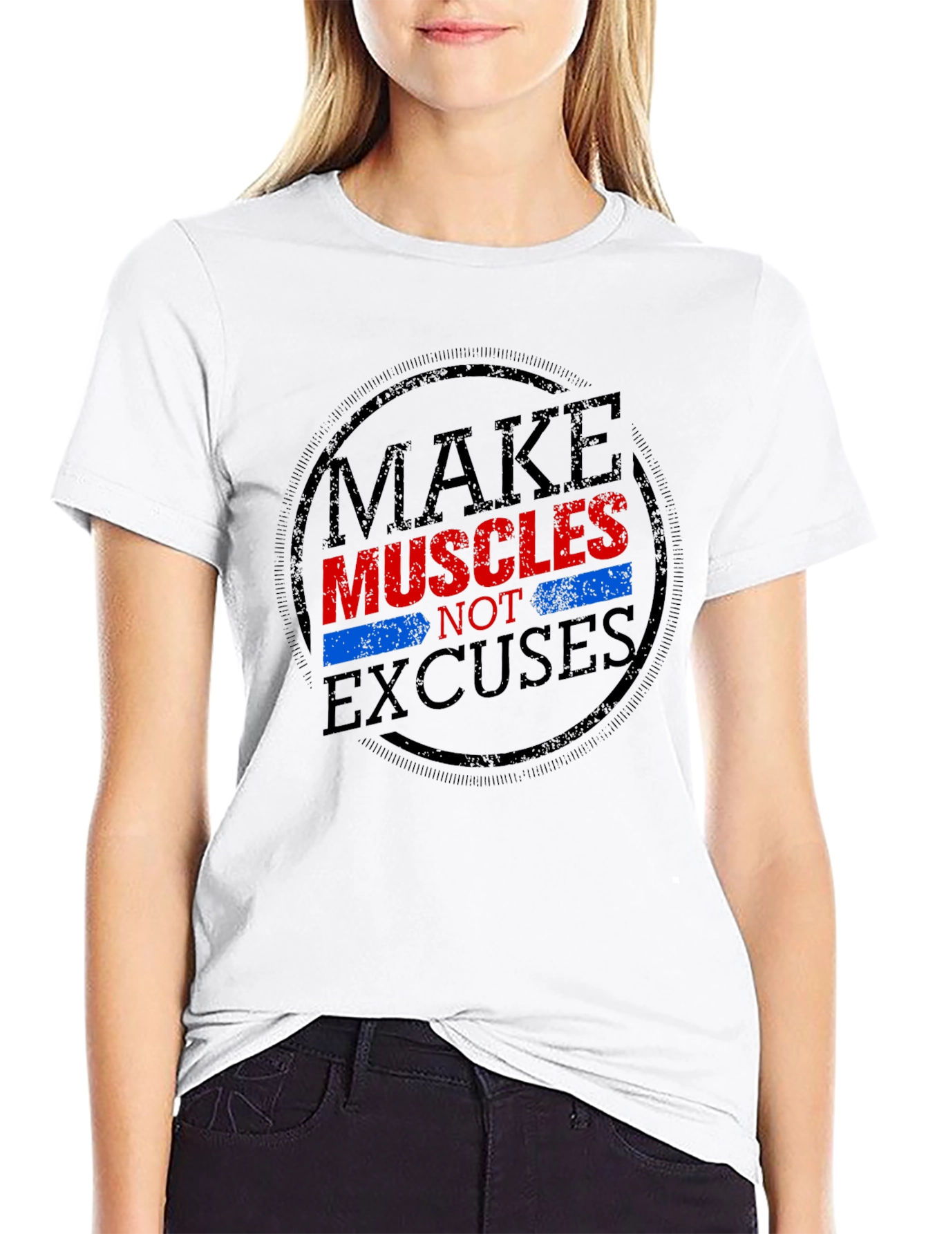 Make Muscles Not Excuses Graphic T-Shirt