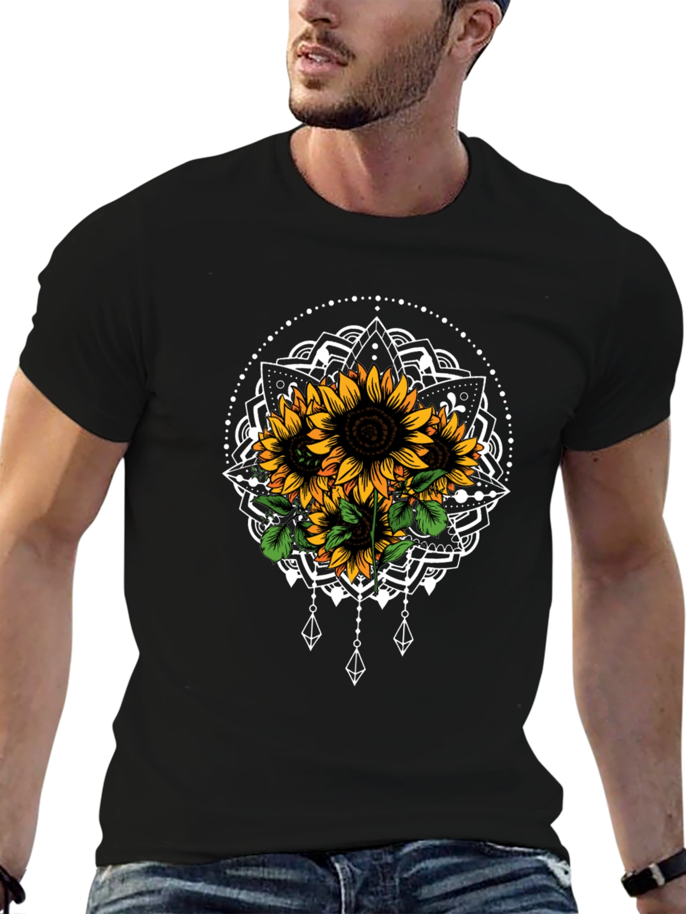 Sunflower Mandala Graphic Tee