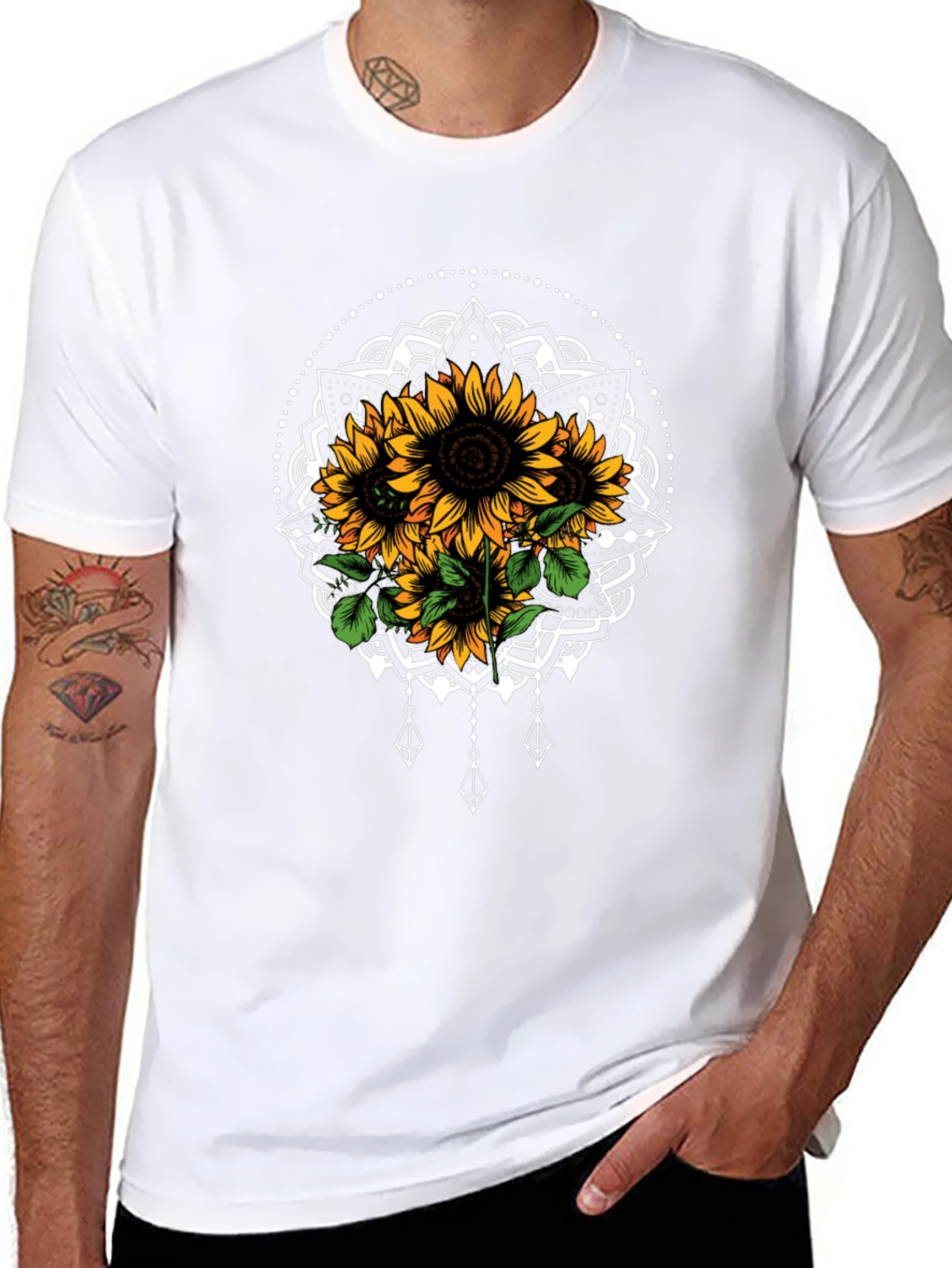 Sunflower Mandala Graphic Tee