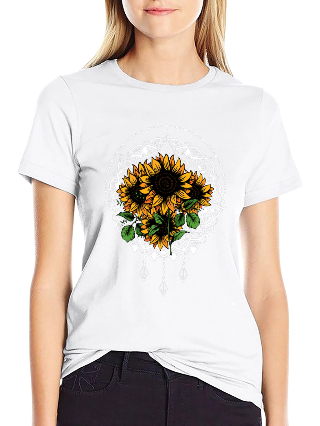 Sunflower Mandala Graphic Tee