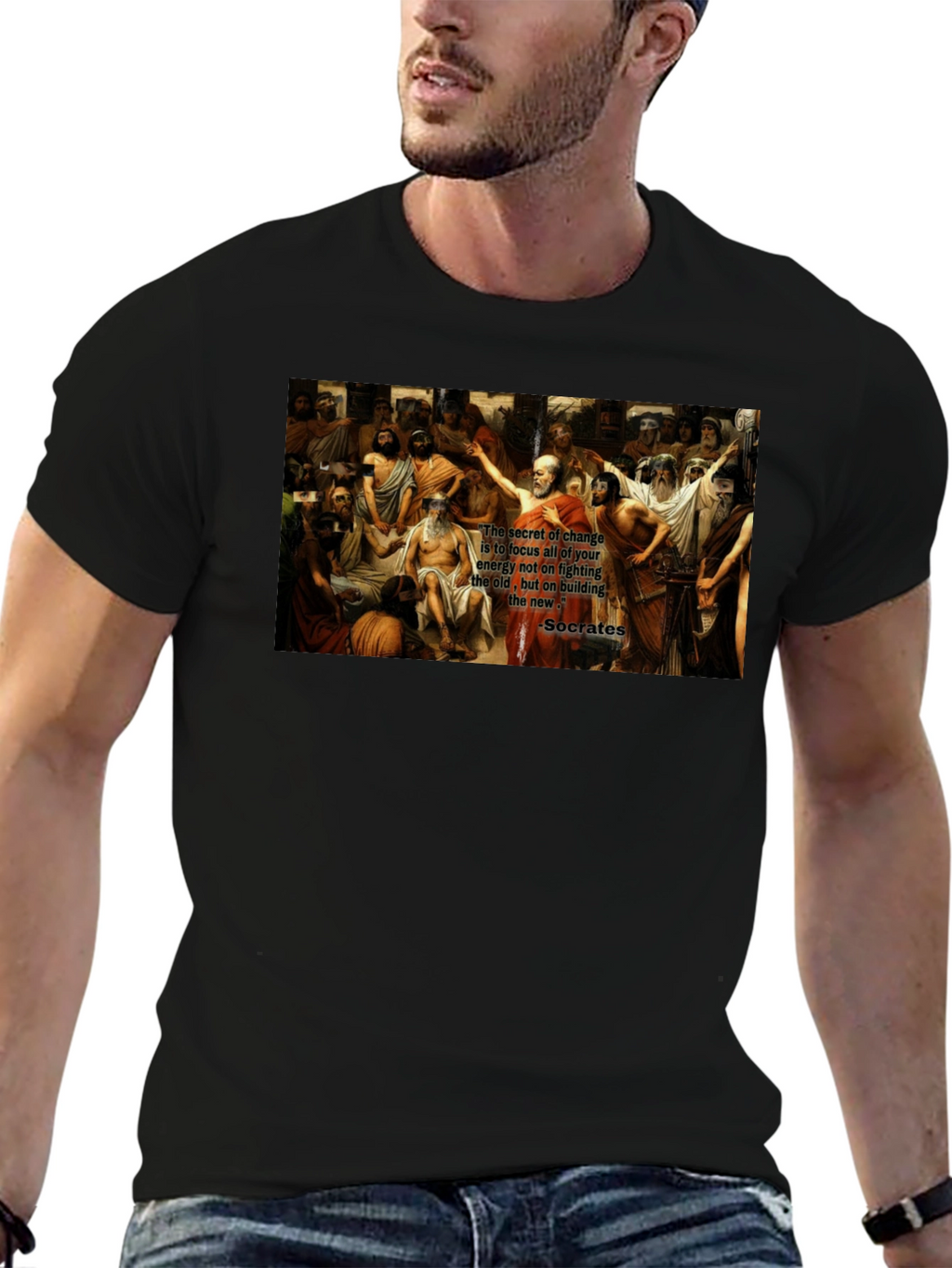 Socrates Quote T-Shirt - Change Focus