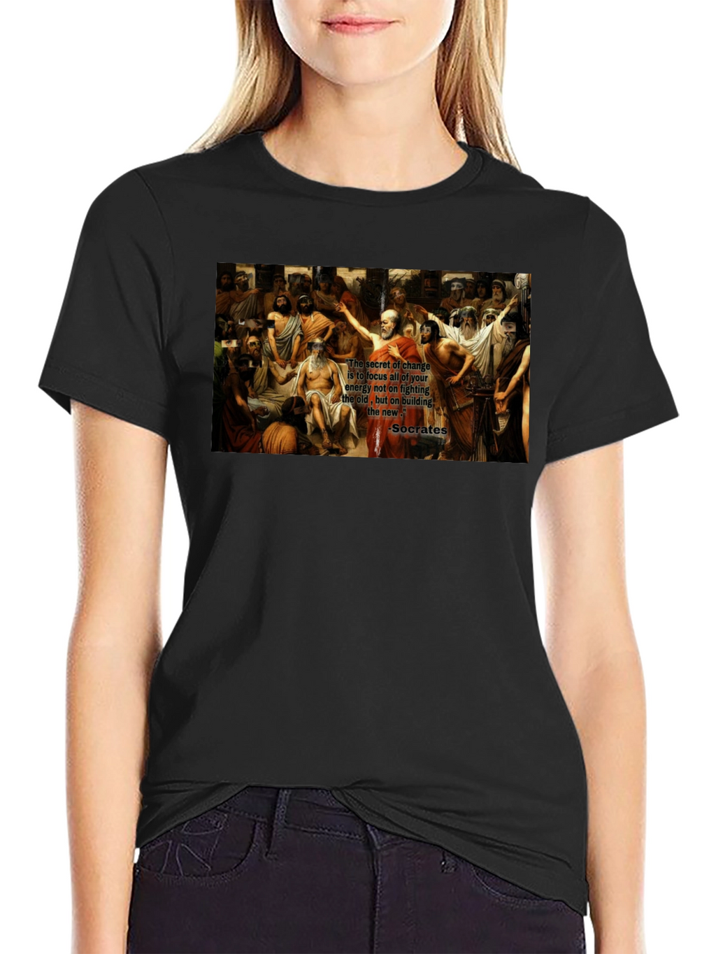 Socrates Quote T-Shirt - Change Focus