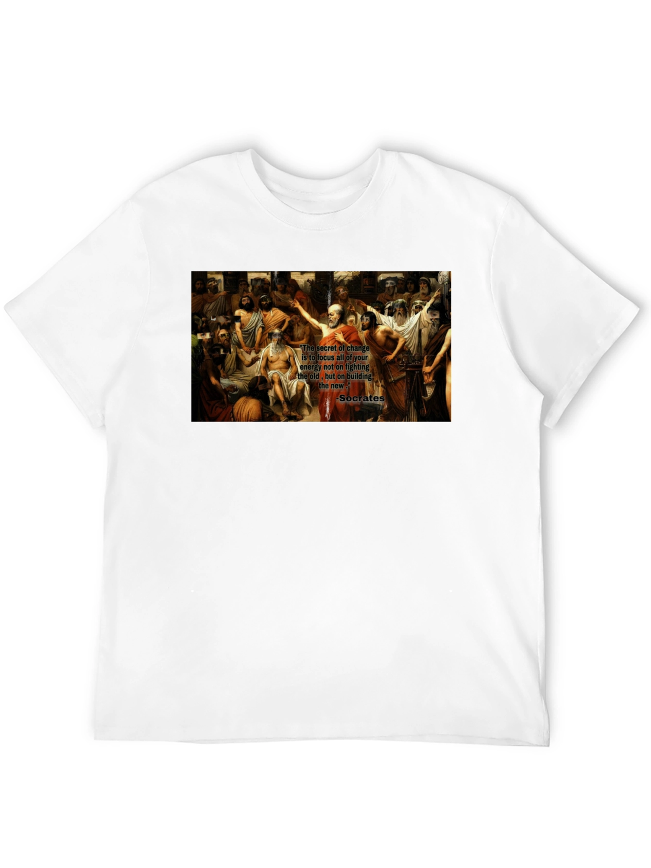 Socrates Quote T-Shirt - Change Focus