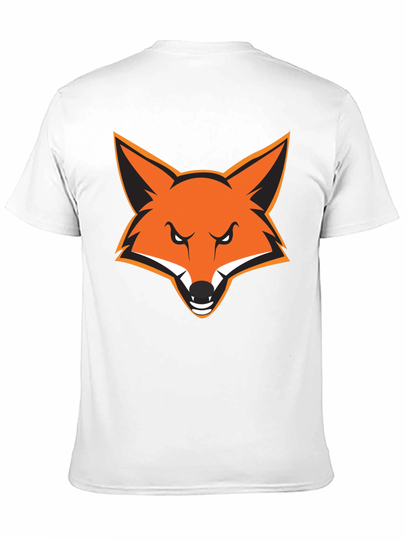 Mens Black T-Shirt with Bold Fox Graphic