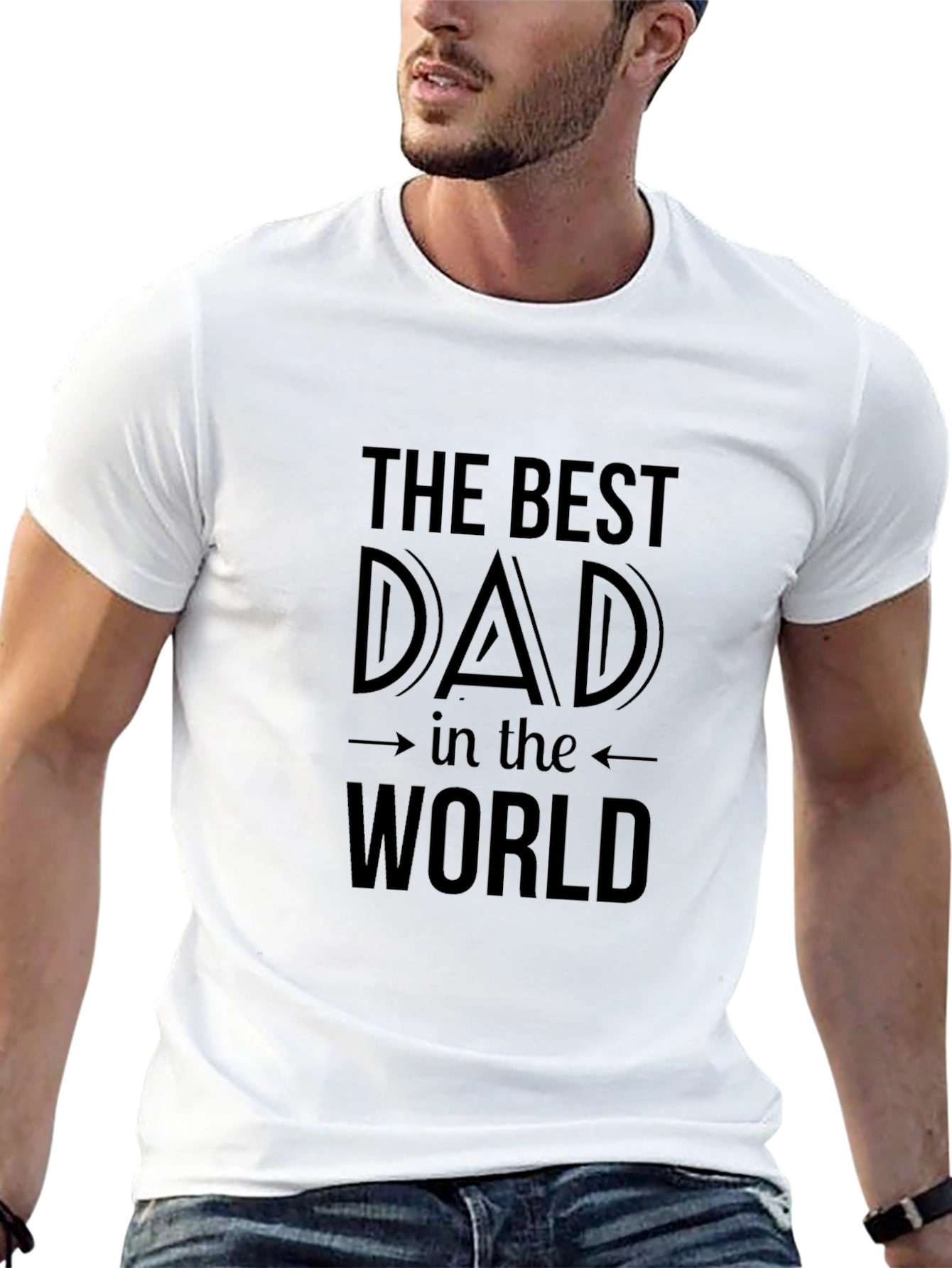 Best Dad in the World Black T-Shirt