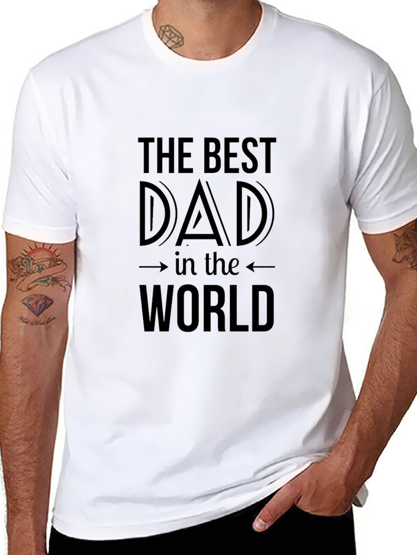 Best Dad in the World Black T-Shirt